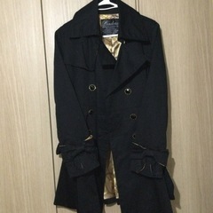 【美品】袖にリボン付きトレンチコート‼️