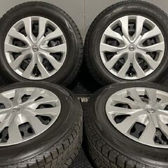 【DUNLOP WINTER MAXX SJ8 225/65R17】スタッドレス【日産 エクストレイル 純正ホイール 17インチ 7J5HPCD114.3+45】バリ溝　(MTF526) クレジットカード QRコード決済可能