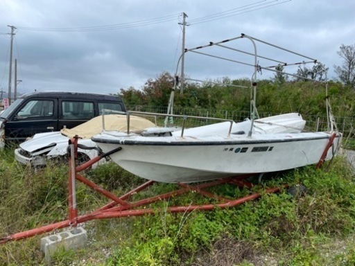 ボート　船舶　船台車　2スト船外機　ジャンク　部品取り