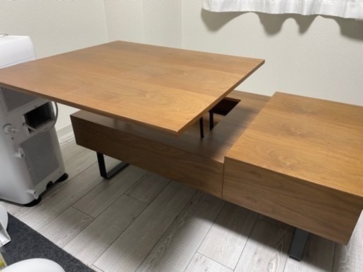 【美品】LOWYA ローデスク リフトアップ式 天板昇降式 机