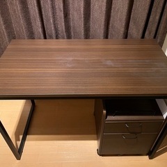 作業用デスク【キャスター付き収納セット】