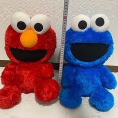 美品　エルモ&クッキーモンスター　大の画像