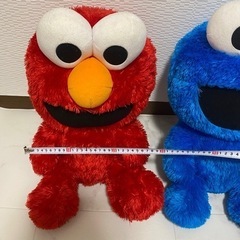 美品　エルモ&クッキーモンスター　大の画像