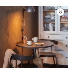 ★半額以下★IKEA 丸テーブル 黒の画像