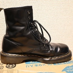 Dr.Martens ドクターマーチン 8ホール 黒 ブラック 24cm UKの画像