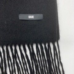 中古◆マフラー◆HARE◆ブラック◆羊毛◆カシミヤ◆の画像