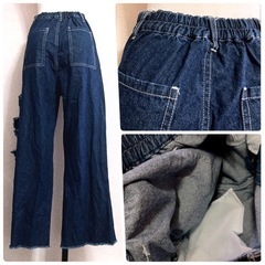 ご購入者様決定꒰Boka nii꒱ハイウエスト サイドリボン デーパードデニム ジーンズの画像