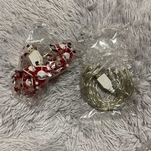 クリスマス　サンタライト　雪の結晶ライト　USB