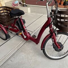 ブリヂストン 電動アシスト三輪車 ラクットワゴン 新古車 ルビーレッド