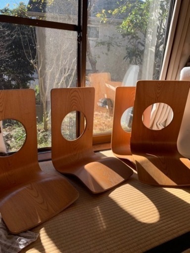 天童木工　座椅子　4脚セット