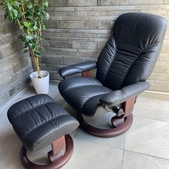 ※受付終了【大特価】早い者勝ち‼️ 高級家具　エコーネス(EKORNES) ストレスレス　チェア　オットマン付き　1人掛け