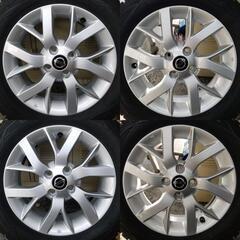 [美品]日産ノート　純正アルミホイール スタッドレスタイヤ　4本セットの画像