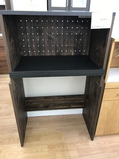 ★ジモティ割あり★  レンジ台 こげ茶 H139×W79×D47 クリーニング済み KJ4001