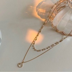 ☆お買い得　二層ネックレス　新品