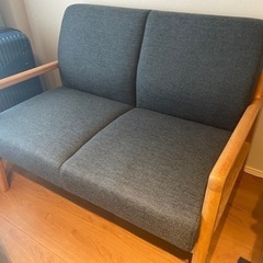 2人掛け 木枠ソファ(使用期間2週間)