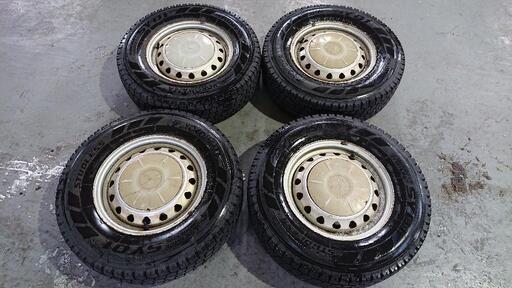 YOKOHAMA スタッドレスタイヤ ホイール付き ４本セット PROFORCE SY01 185R14 6PR  バン用スタッドレス