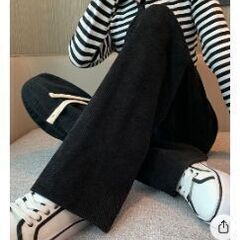 コーデュロイ、裏起毛　ゆったりパンツの画像