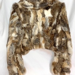 ラビットファー コート ショート丈の画像