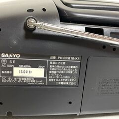 【終】G200    SANYO/サンヨー/ラジカセ　PH-PR810（K）　動作確認済み　ブラックの画像