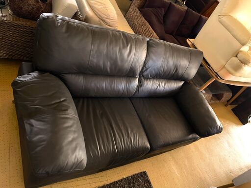 ニトリNITORI3人用ソファ (ウォール3KD 革C1DBR) (オンザコーナー