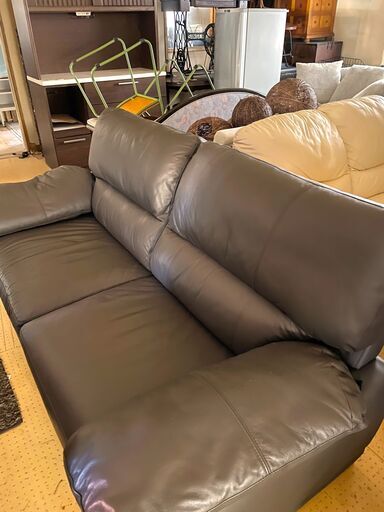 【背面一部以外美品】ニトリ 3人掛けソファ(ウォール3KD 革C1DBR) slide_406991355_10884865088294