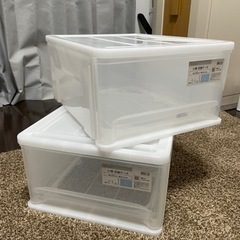 ニトリ　小物収納ケース　Lサイズ×2個の画像