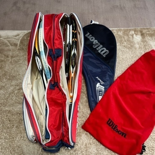 バドミントンラケット 4本まとめ売り YONEX MIZUNO ラケットバッグ付