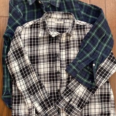 無印　GU ネルシャツ　130  ２枚セット
