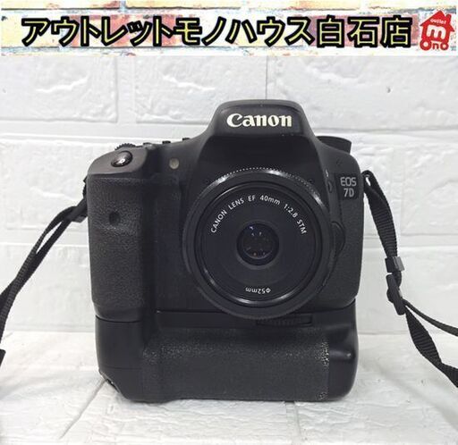 ジャンク 動作未確認 Canon EOS 7D デジタル一眼レフカメラ バッテリーグリップ BG-E7付き キャノン デジカメ 札幌市 白石区