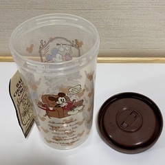 ディズニー　ミッキーマウス　蓋付きプラスチック製容器　2個　空容器　空き容器　収納ボックス　小物入れの画像