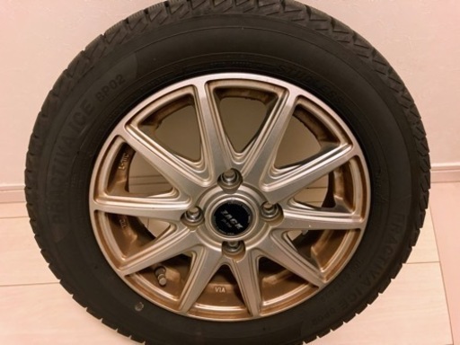 取引中　日本製　スタッドレスタイヤ　ヨコハマタイヤ　アルミホイール付　4本組　155 65R 13