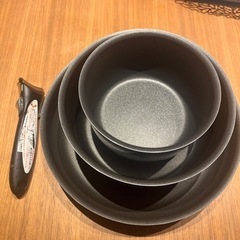 ガス火用 T-faL フライパン 鍋2個 取手付き