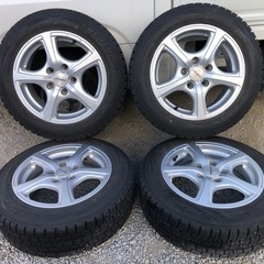 冬タイヤ 175/65R15 プリウスα等用PCD114アルミ付...
