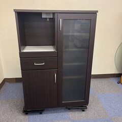 【中古】NITORI ニトリ ミドルレンジボード ダークブラウン 家具 収納 カウンター キッチンの画像