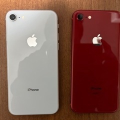 iPhone 8 レッド ホワイト 2台セット iPhone8 64GB ホワイト、レッド2台セット