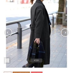 【JOURNAL STANDARD】ウールアンゴラロングコート（グレー36）の画像