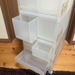 無印良品 収納ケース 4段セット キャスター付きの画像