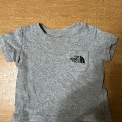 ノースフェイス　グレー　タオル地　Tシャツ　80