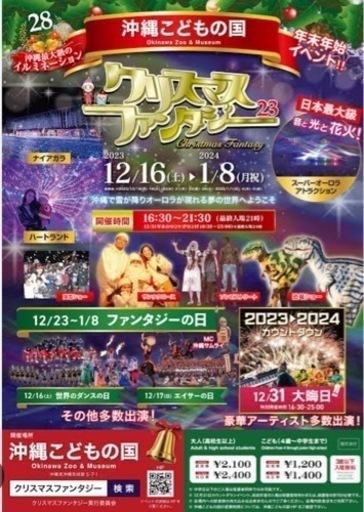 クリスマスファンタジー大人券 2枚