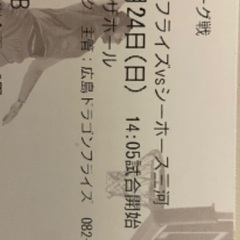 12/24 ドラゴンフライズ  チケット　バスケ　1-4枚