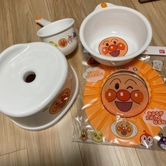 【新品未使用】アンパンマン　洗面器　風呂桶　風呂椅子　シャンプーハット