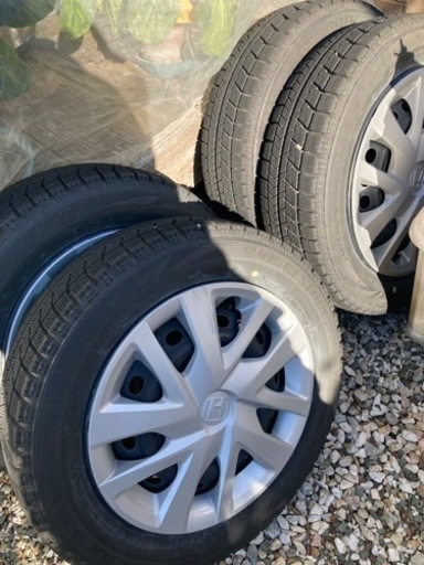 Nボックス純正ホイール、ブリジストン  VRX155/65-14溝あり