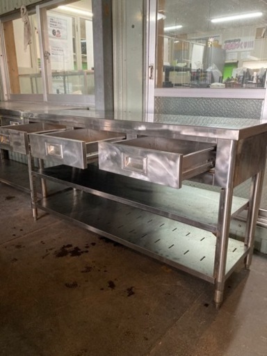 【作業台】引出し付ステンレス作業台　1500*500*790