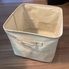 中古　無印良品　ポリエステル麻　ソフトボックス　L