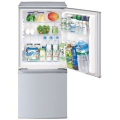 SHARP シャープ 冷蔵庫 SJ-D14E-S [2ドア/右左付け替えタイプ /137Lの画像