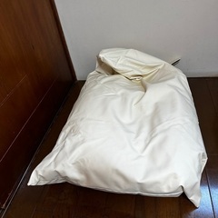 ハナロロの、フェイクレザービーズクッションの画像