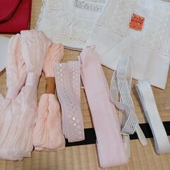 振り袖用着付け小物セット　未使用+中古美品　S ～Mの画像