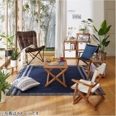 【新品】ニトリ　木製折りたたみチェアの画像