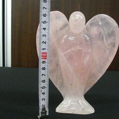 ローズクォーツ 天使の置物 約16.8㎝ 天然石 鉱物 ピンク パワーストーン エンジェル 苫小牧西店の画像