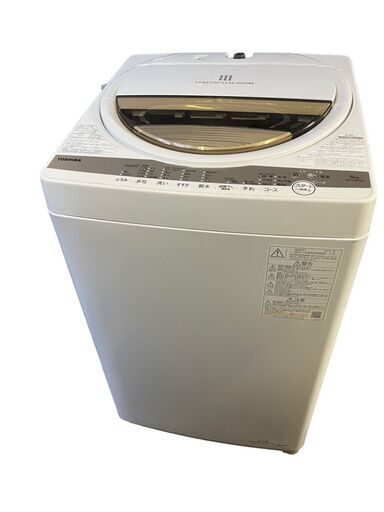 TOSHIBA 東芝 電気洗濯機 AW-6GM1 6kg　2021年製　動作確認済 美品　直接引取大歓迎‼　地域限定有料配送サービス‼